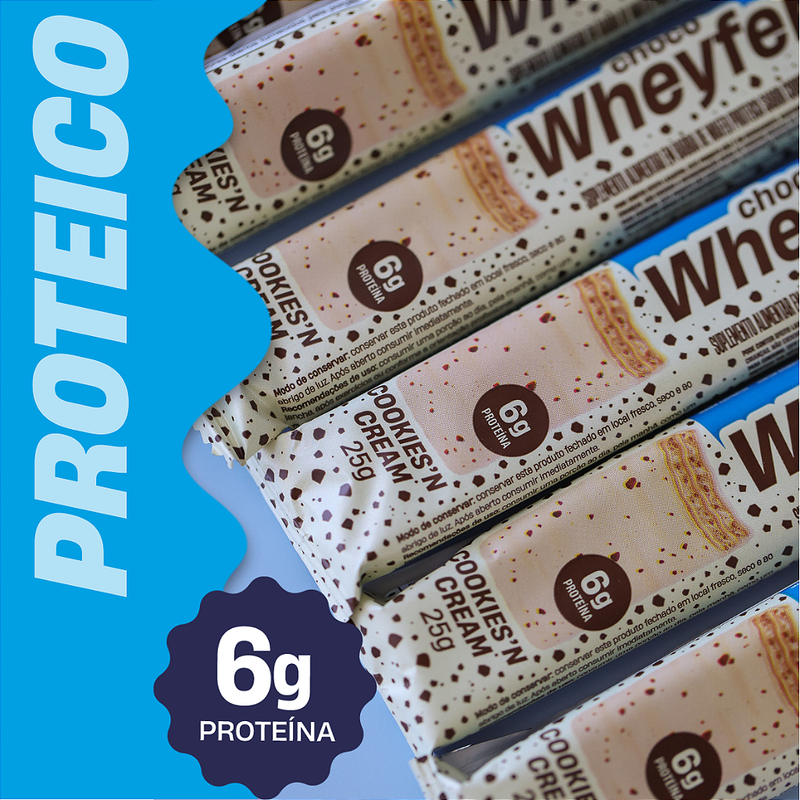 Chocowheyfer +Mu - Cookies'n Cream - Caixa 12 Unidades - 300g