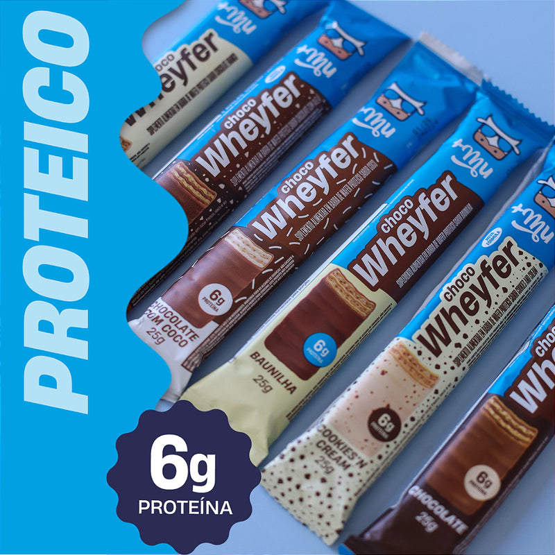[LANÇAMENTO] CHOCOWHEYFER DISPLAY MISTO +MU - CAIXA COM 12 UNIDADES - 300G