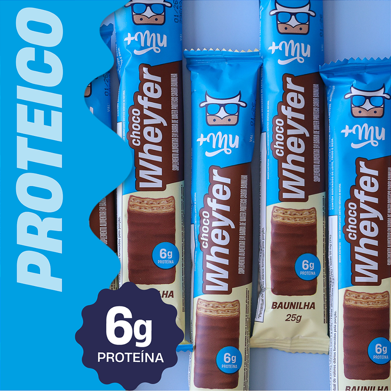 Chocowheyfer +Mu - Baunilha - Caixa 12 unidades - 300g