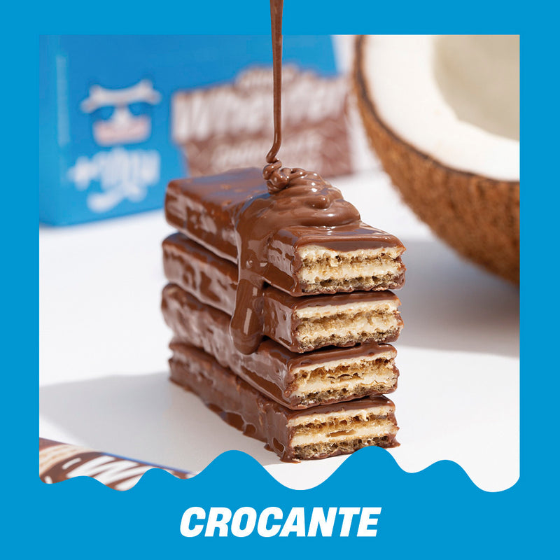 Chocowafer Vegetal +Mu - Chocolate - Caixa 12 Unidades - 300g