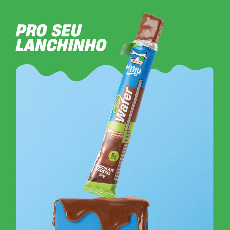 Chocowafer Vegetal +Mu - Chocolate - Caixa 12 Unidades - 300g