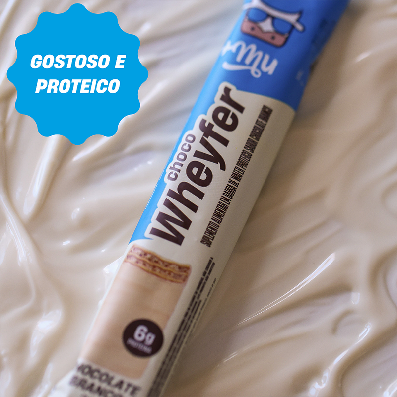 Chocowheyfer +Mu - Chocolate Branco - Caixa 12 unidades - 300g