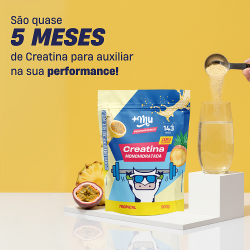 Refil Creatina +Mu Performance 100% Pura - Tropical - 500g