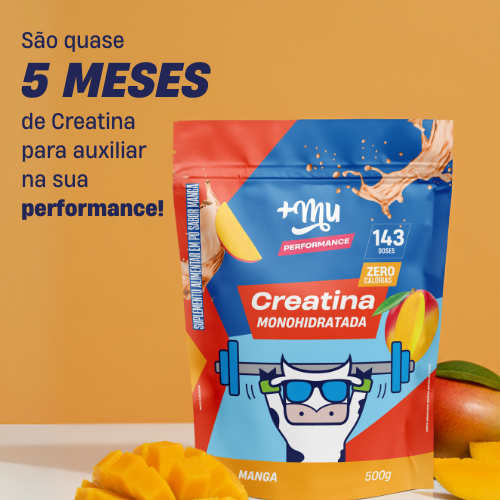Refil Creatina +Mu Performance 100% Pura - Manga - 500g