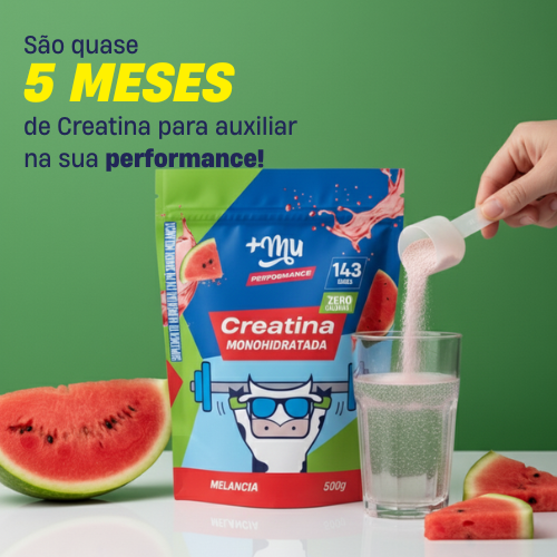 Refil Creatina +Mu Performance 100% Pura - Melancia - 500g