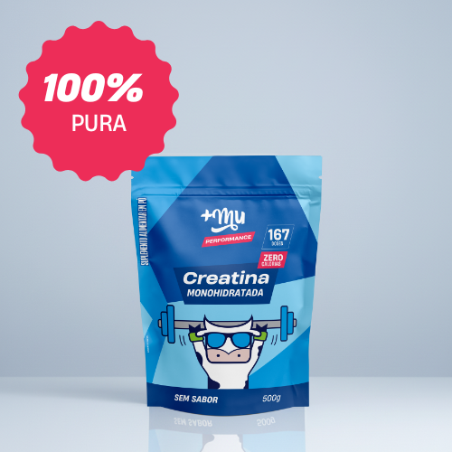 Refil Creatina +Mu Performance 100% Pura - Sem Sabor - 500g