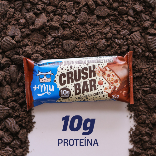 CRUSHBAR +MU - COOKIES'N CREAM 2.0 - CAIXA 12 UNIDADES - 420G