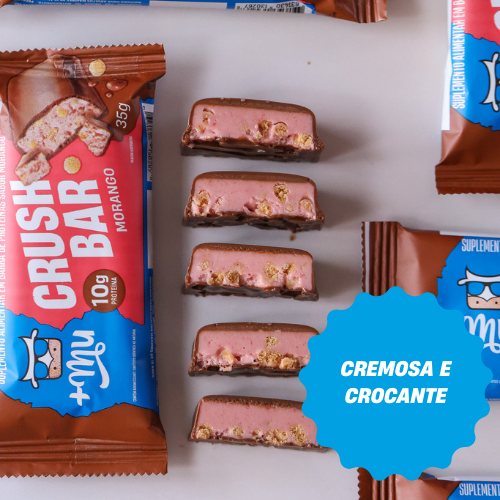 CRUSHBAR +MU - MORANGO 2.0 - CAIXA 12 UNIDADES - 420G