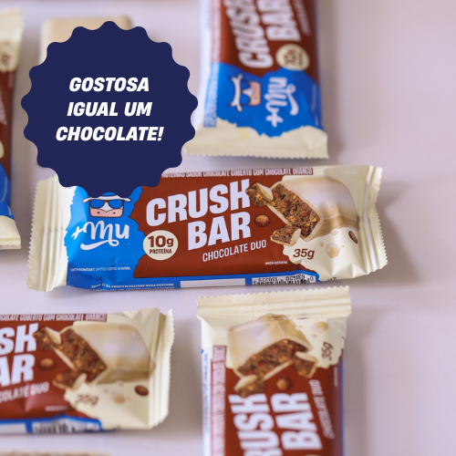 CRUSHBAR +MU - CHOCOLATE DUO 2.0 - CAIXA 12 UNIDADES - 420G