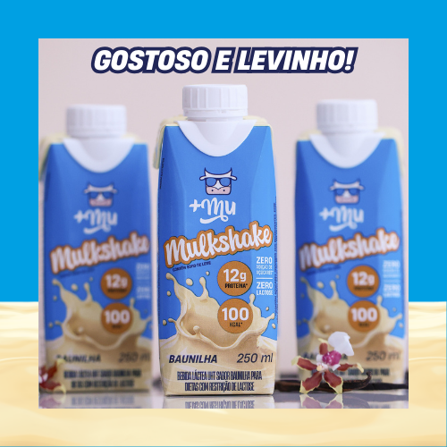 Combo Mulkshake - Baunilha - Pack 12 Garrafinhas (250ml)