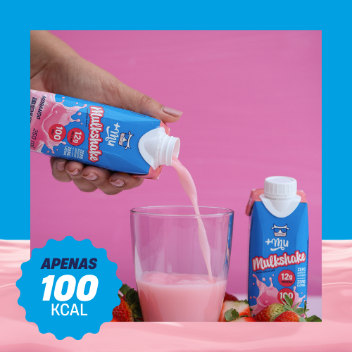 Combo Mulkshake - Morango - Pack 12 Garrafinhas (250ml)