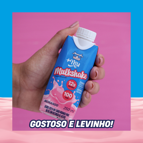 Combo Mulkshake - Morango - Pack 12 Garrafinhas (250ml)