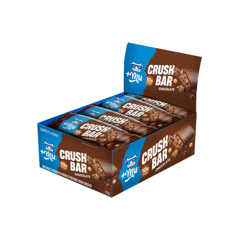 CRUSHBAR +MU - CHOCOLATE 2.0 - CAIXA 12 UNIDADES - 420G