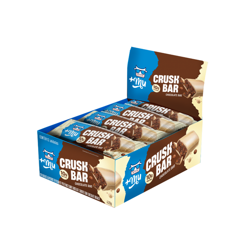 CRUSHBAR +MU - CHOCOLATE DUO 2.0 - CAIXA 12 UNIDADES - 420G