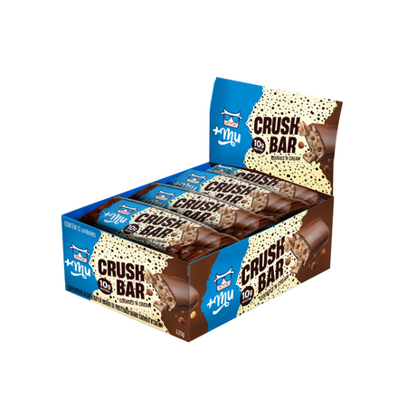 CRUSHBAR +MU - COOKIES'N CREAM 2.0 - CAIXA 12 UNIDADES - 420G