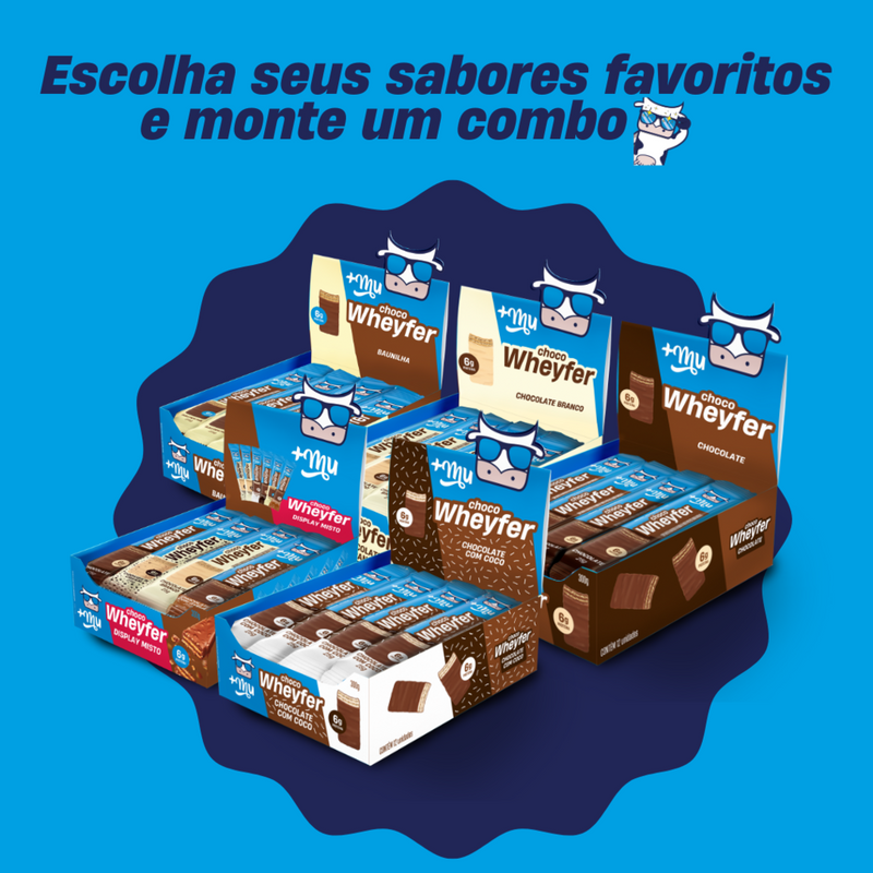 Combo Chocowheyfer +Mu 5 Caixas (escolha os sabores)
