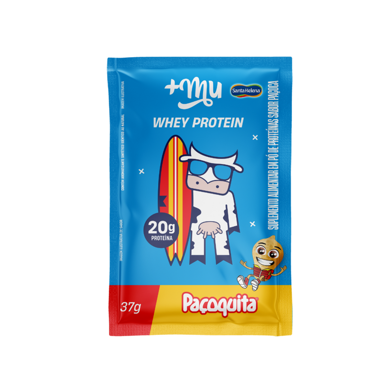 WHEY CONCENTRADO +MU - PAÇOQUITA (15 SACHÊS COM 35G CADA) - 525G