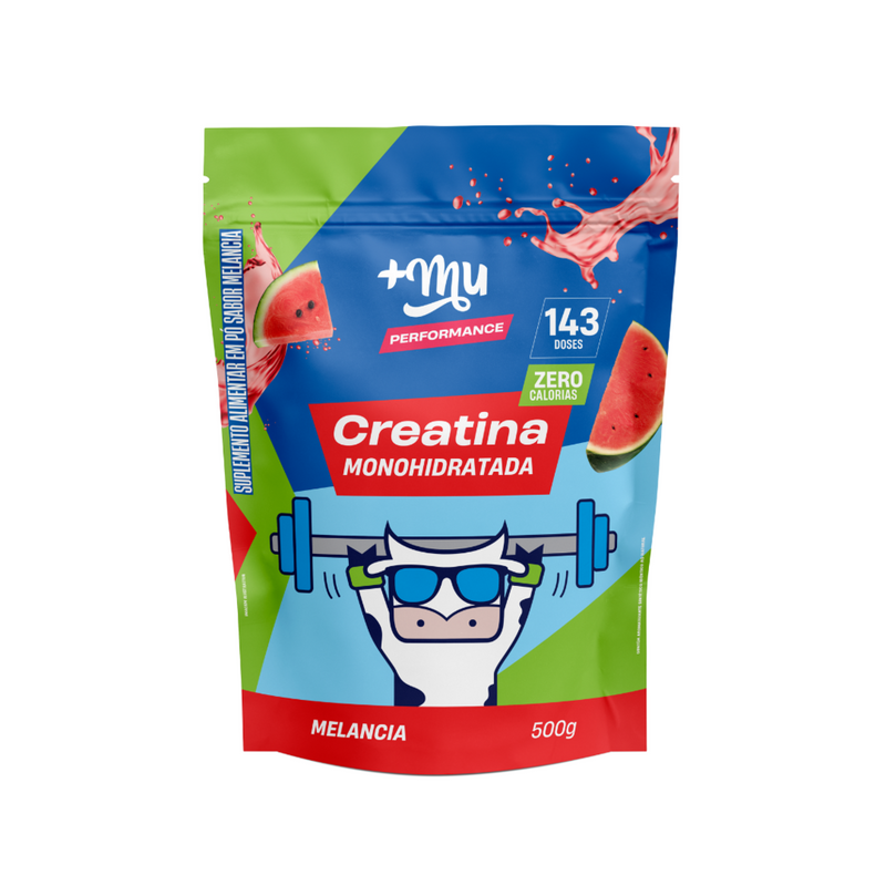 Refil Creatina +Mu Performance 100% Pura - Melancia - 500g
