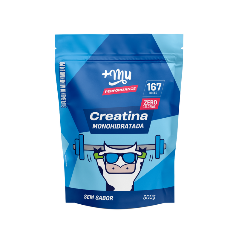 Refil Creatina +Mu Performance 100% Pura - Sem Sabor - 500g