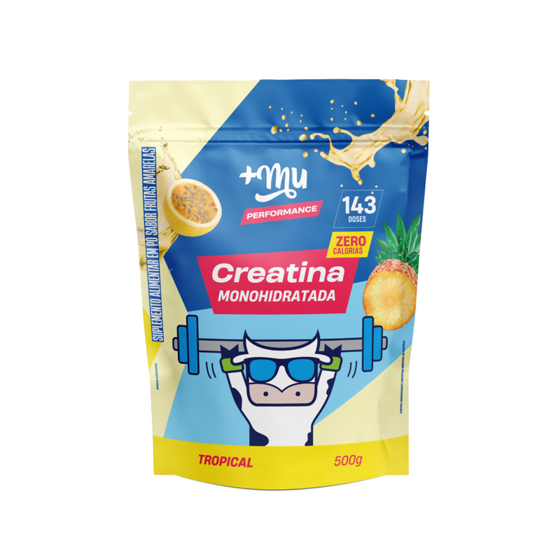 Refil Creatina +Mu Performance 100% Pura - Tropical - 500g