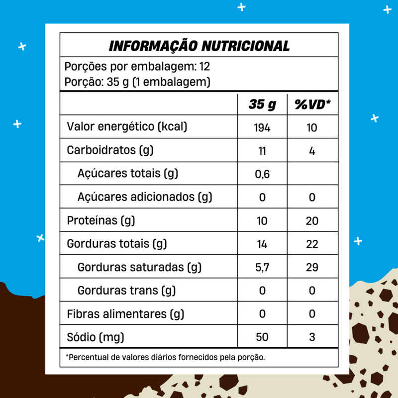 CRUSHBAR +MU - COOKIES'N CREAM 2.0 - CAIXA 12 UNIDADES - 420G