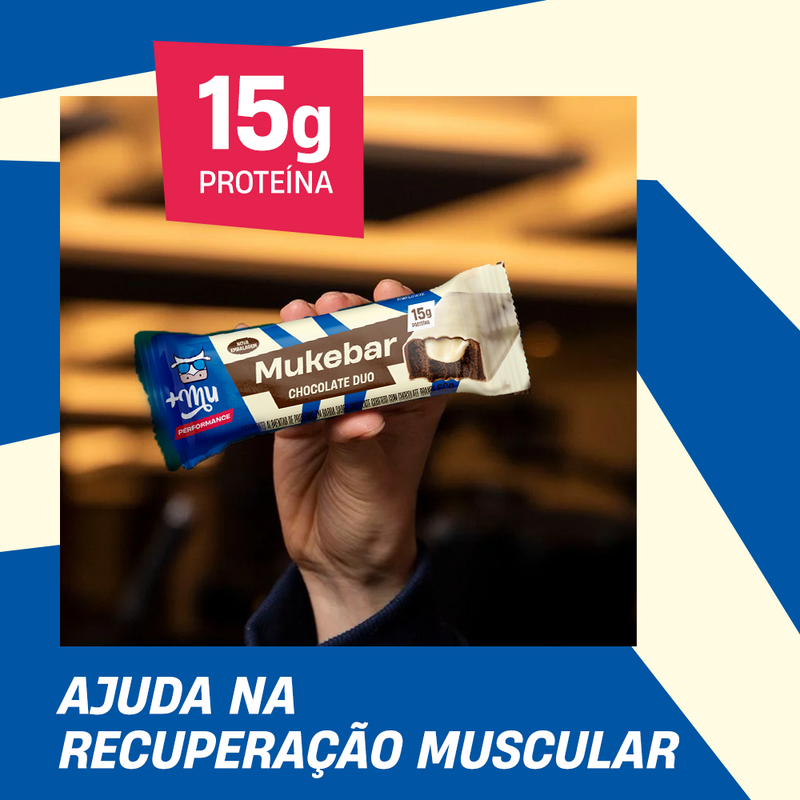 Mukebar +Mu Performance - Chocolate Duo - Caixa 12 unidades - 720g