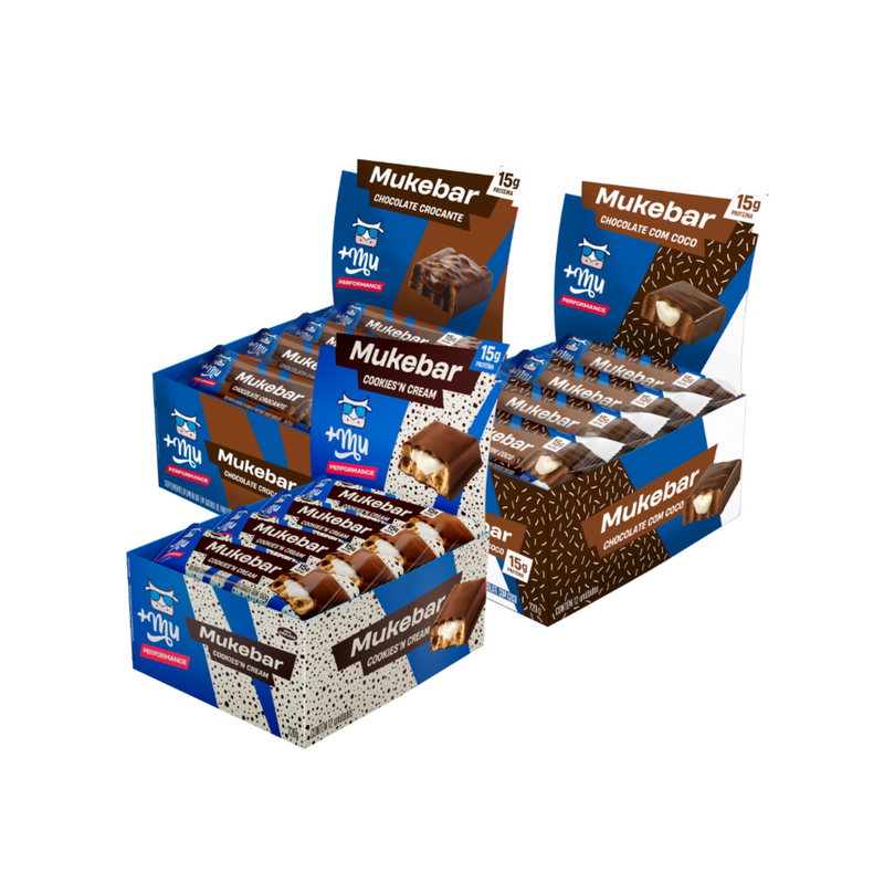 Combo Mukebar +Mu Performance (3 Caixas Sabores Mistos - 36 uni.) - 720g