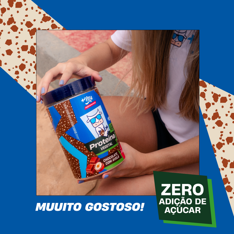 Proteína Vegetal +Mu Performance - Torta de Banana com Canela - Pote 450g