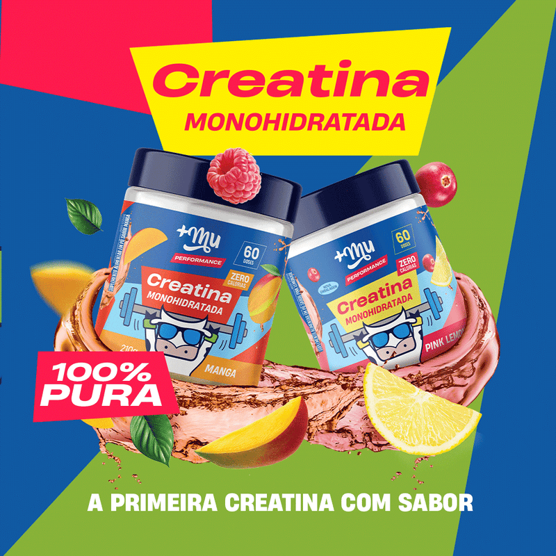 Creatina +Mu Performance 100% Pura - Pink Lemonade - 210g