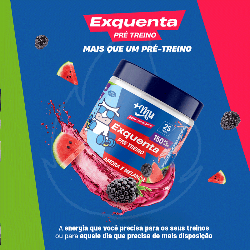 Exquenta +Mu Performance - Pré-Treino - Amora e Melancia - 300g