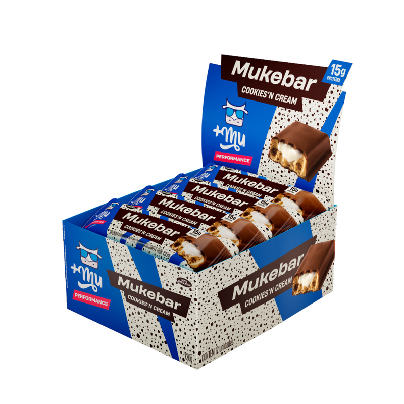 Mukebar +Mu Performance - Cookies'n Cream - Caixa 12 unidades - 720g