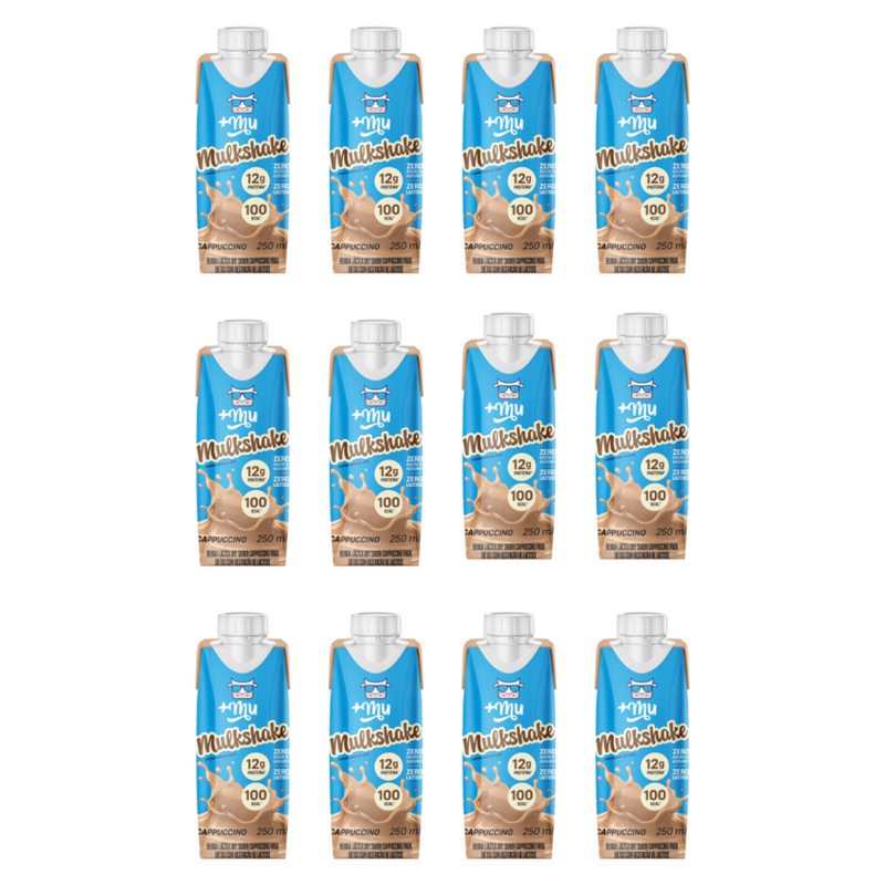 Combo Mulkshake - Cappuccino - Pack 12 Garrafinhas (250ml)