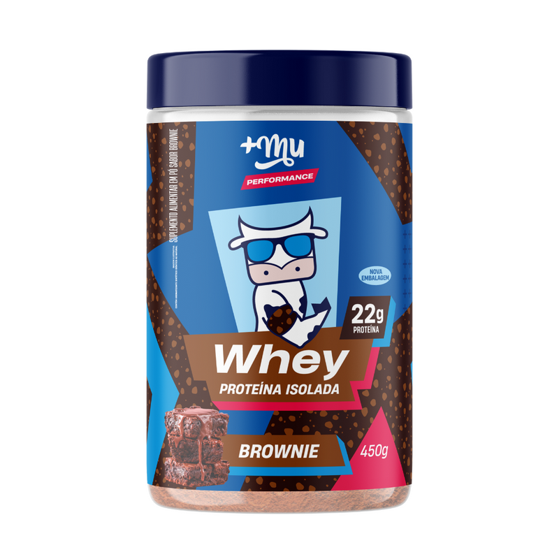 Whey Isolado +Mu Performance - Brownie - Pote 450g