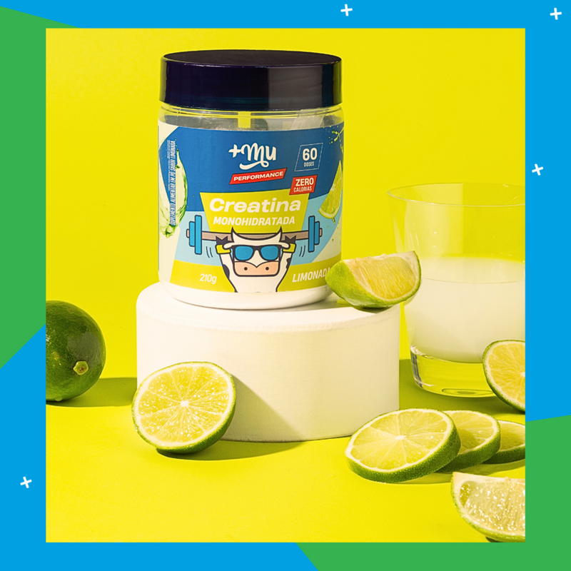 Creatina +Mu Performance 100% Pura - Limonada - 210g