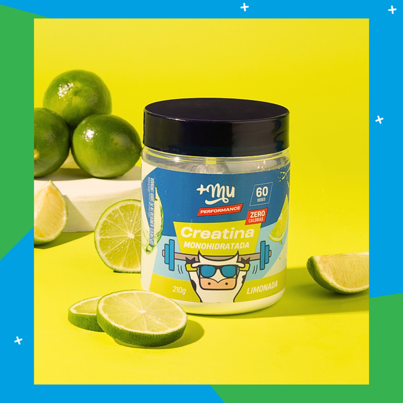 Creatina +Mu Performance 100% Pura - Limonada - 210g