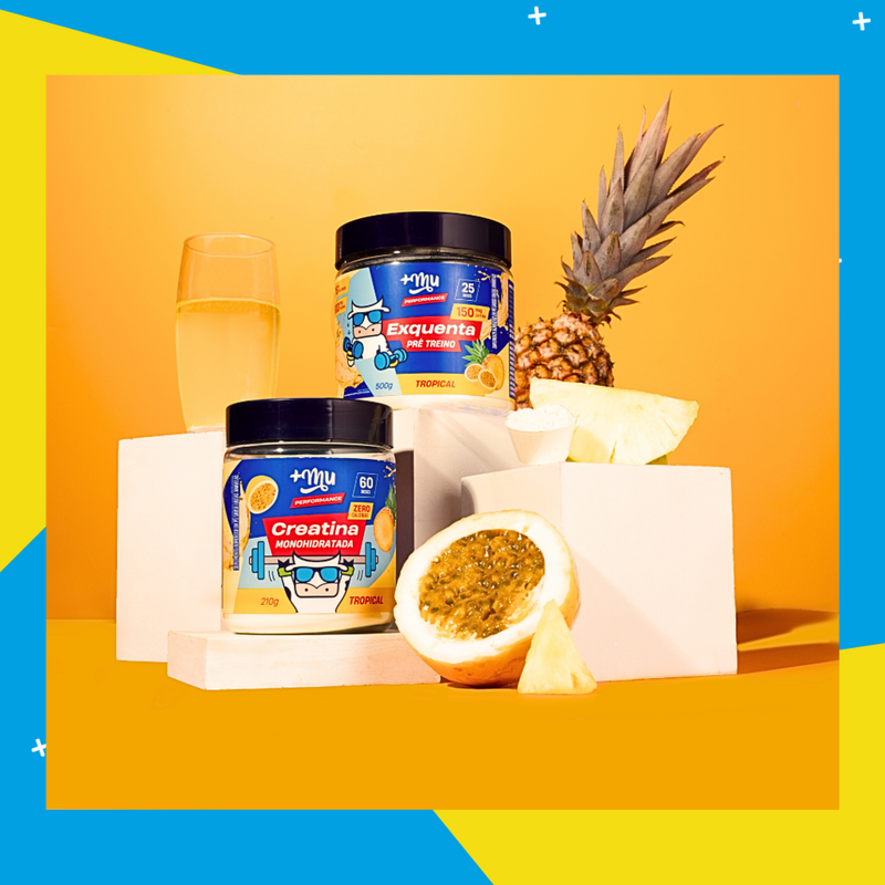 Creatina +Mu Performance 100% Pura - Tropical - 210g