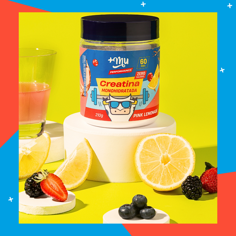 Creatina +Mu Performance 100% Pura - Pink Lemonade - 210g