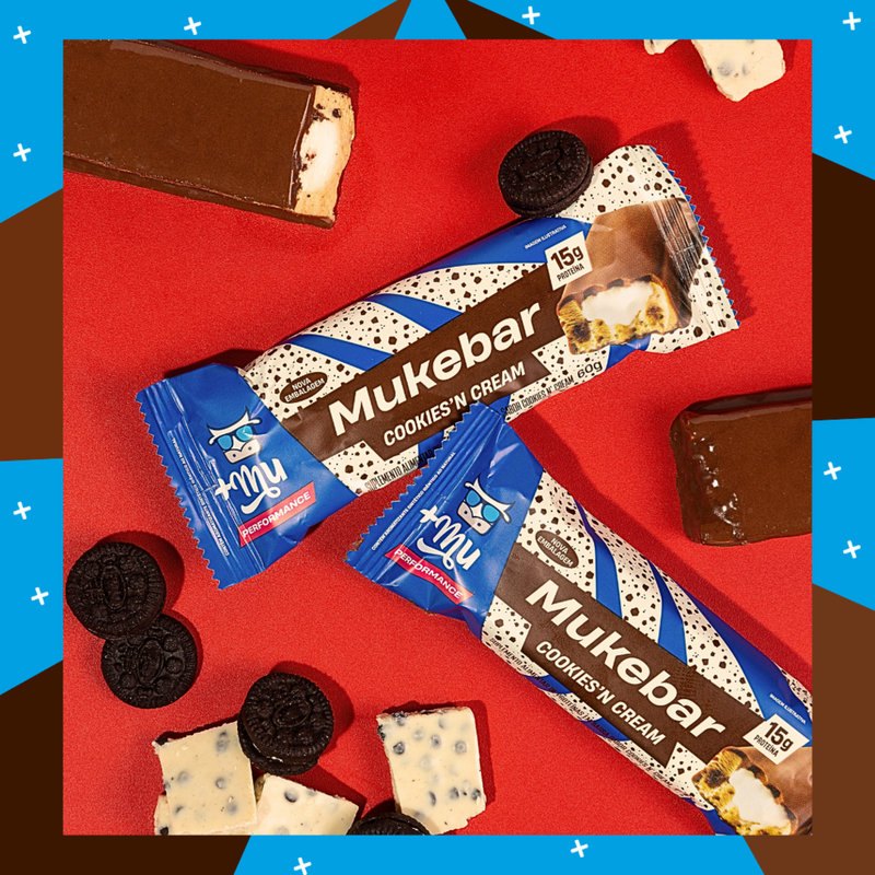 Mukebar +Mu Performance - Cookies'n Cream - Caixa 12 unidades - 720g