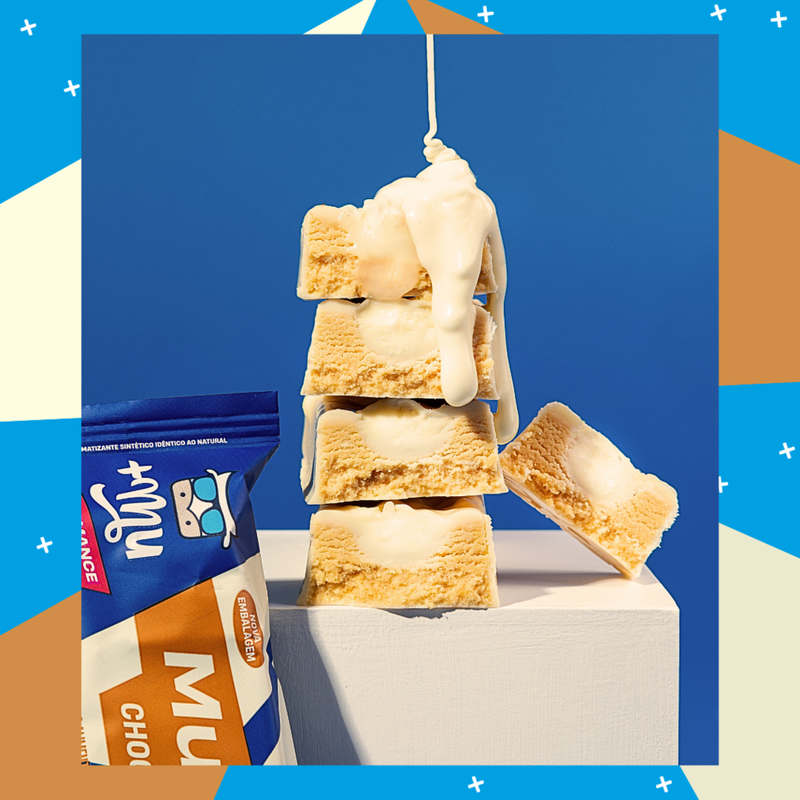 Mukebar +Mu Performance - Chocolate Branco - Caixa 12 unidades - 720g