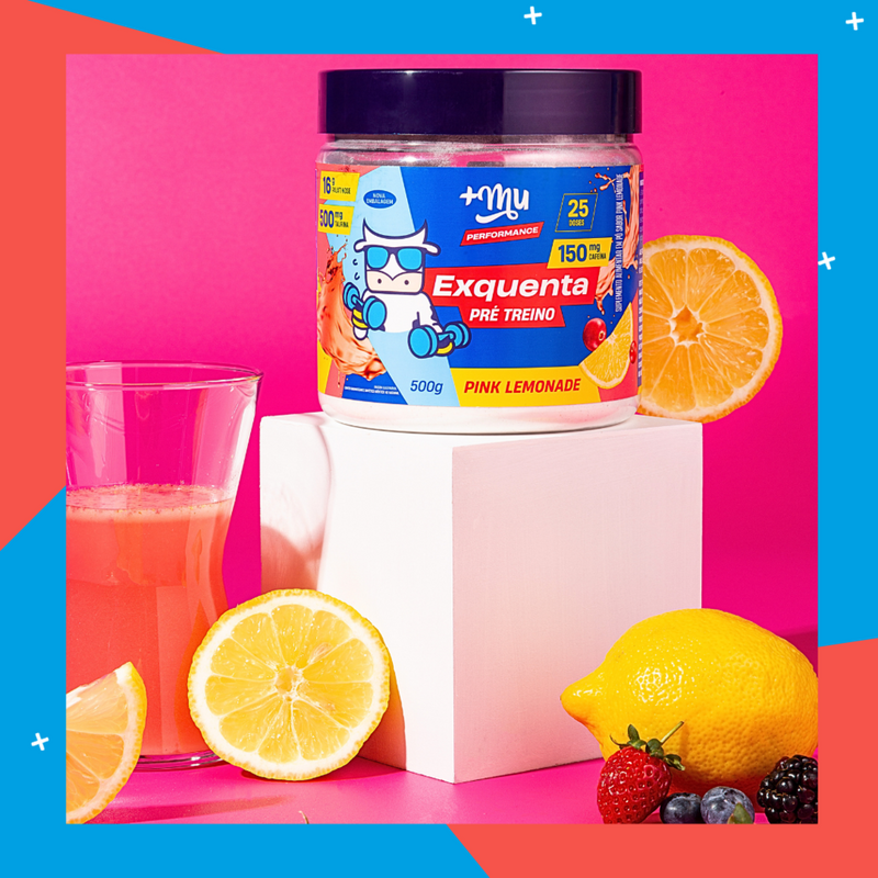 Exquenta +Mu Performance - Pré-Treino - Pink Lemonade - 500g