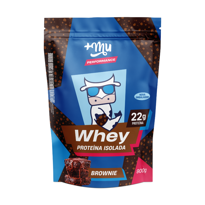 Whey Isolado +Mu Performance - Brownie - Refil 900g