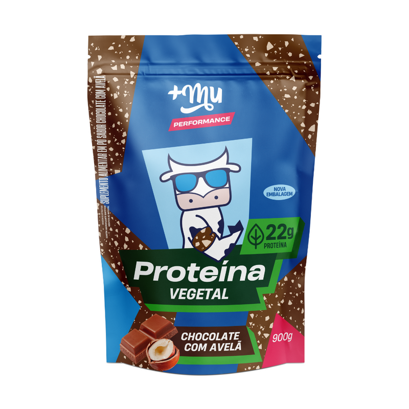Proteína Vegetal +Mu Performance - Chocolate com Avelã - Refil 900g