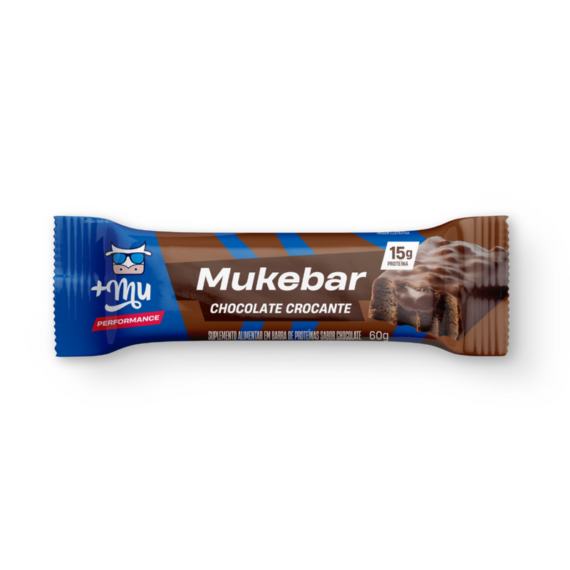 Mukebar +Mu Performance - Chocolate Crocante - Caixa 12 unidades - 720g