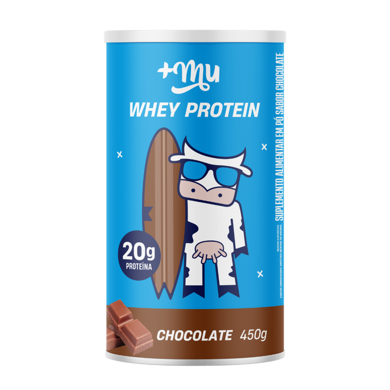 Whey Concentrado +Mu - Chocolate - Pote 450g