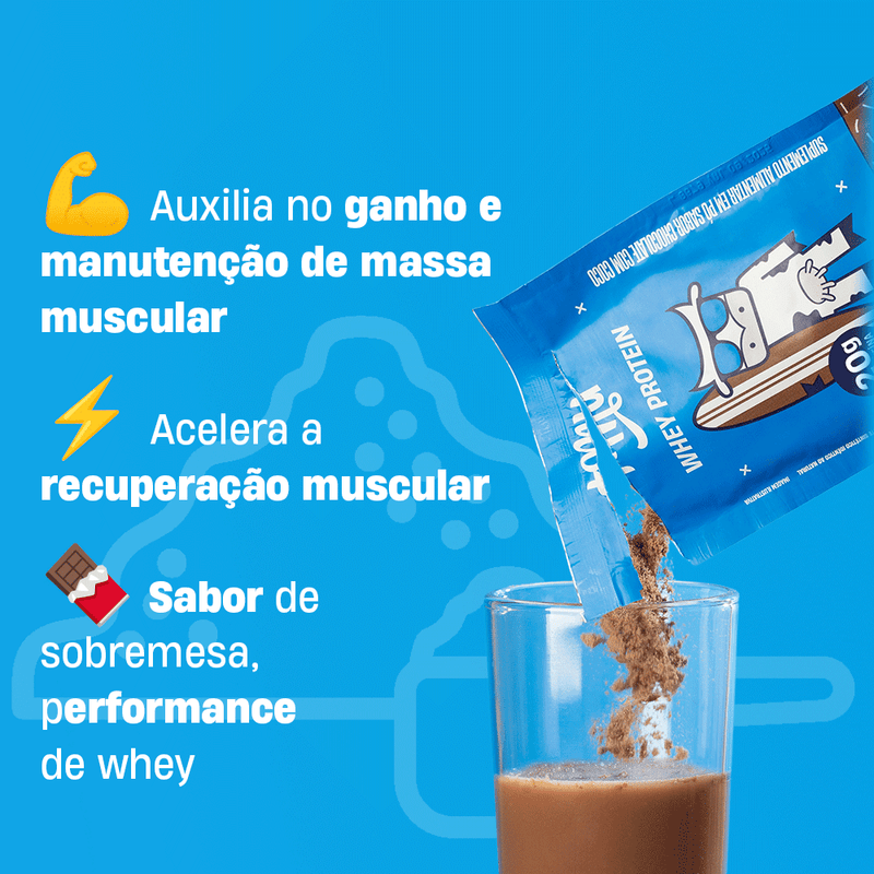 Whey Concentrado +Mu - Chocolate com Avelã - Pote 450g